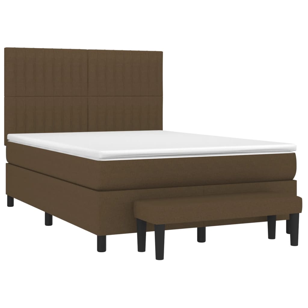 Sommier à lattes de lit avec matelas Marron foncé 140x190 cm - XIOS