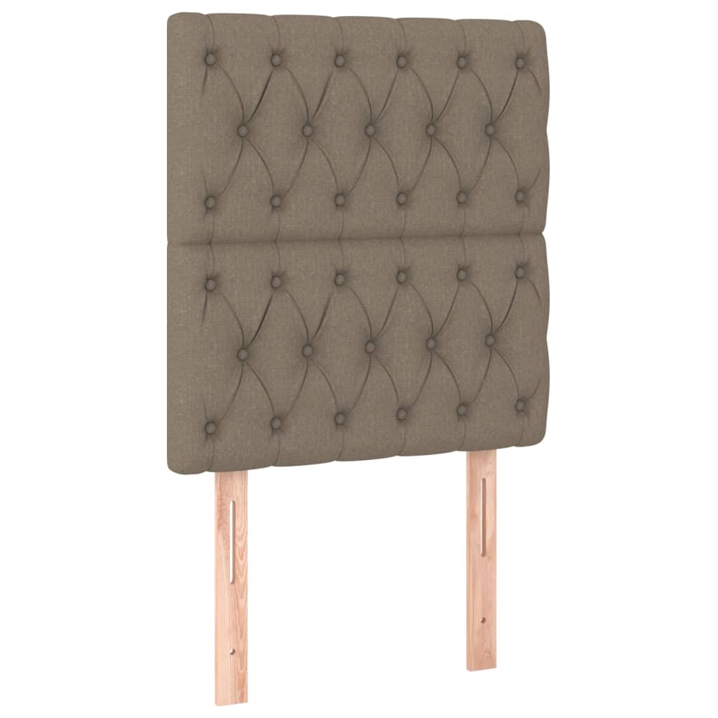 Sommier à lattes de lit avec matelas Taupe 80x200 cm Tissu - XIOS