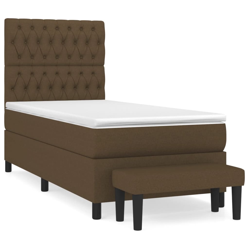 Sommier à lattes de lit avec matelas Marron foncé 100x200 cm - XIOS