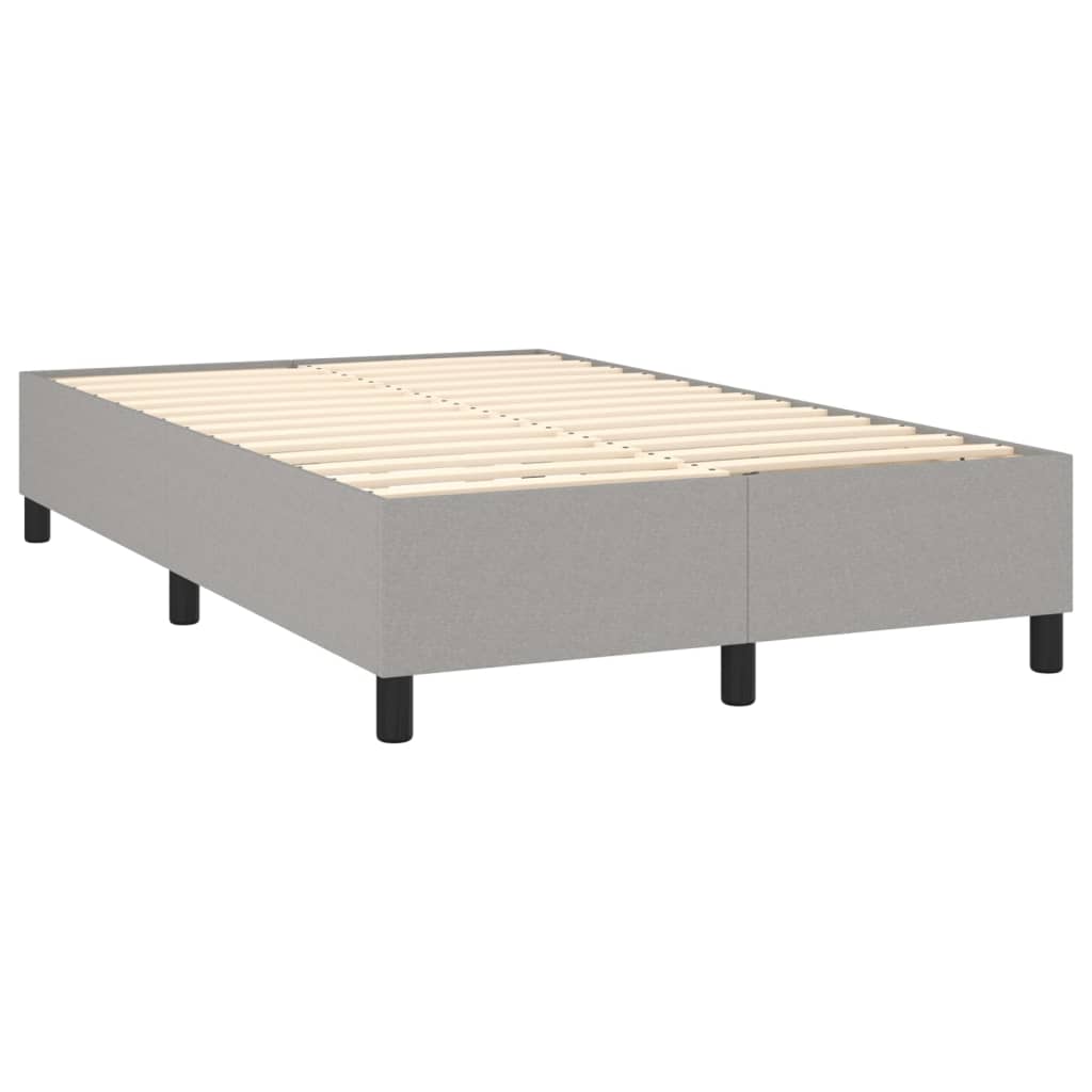 Sommier à lattes de lit avec matelas Gris clair 120x200cm Tissu - XIOS