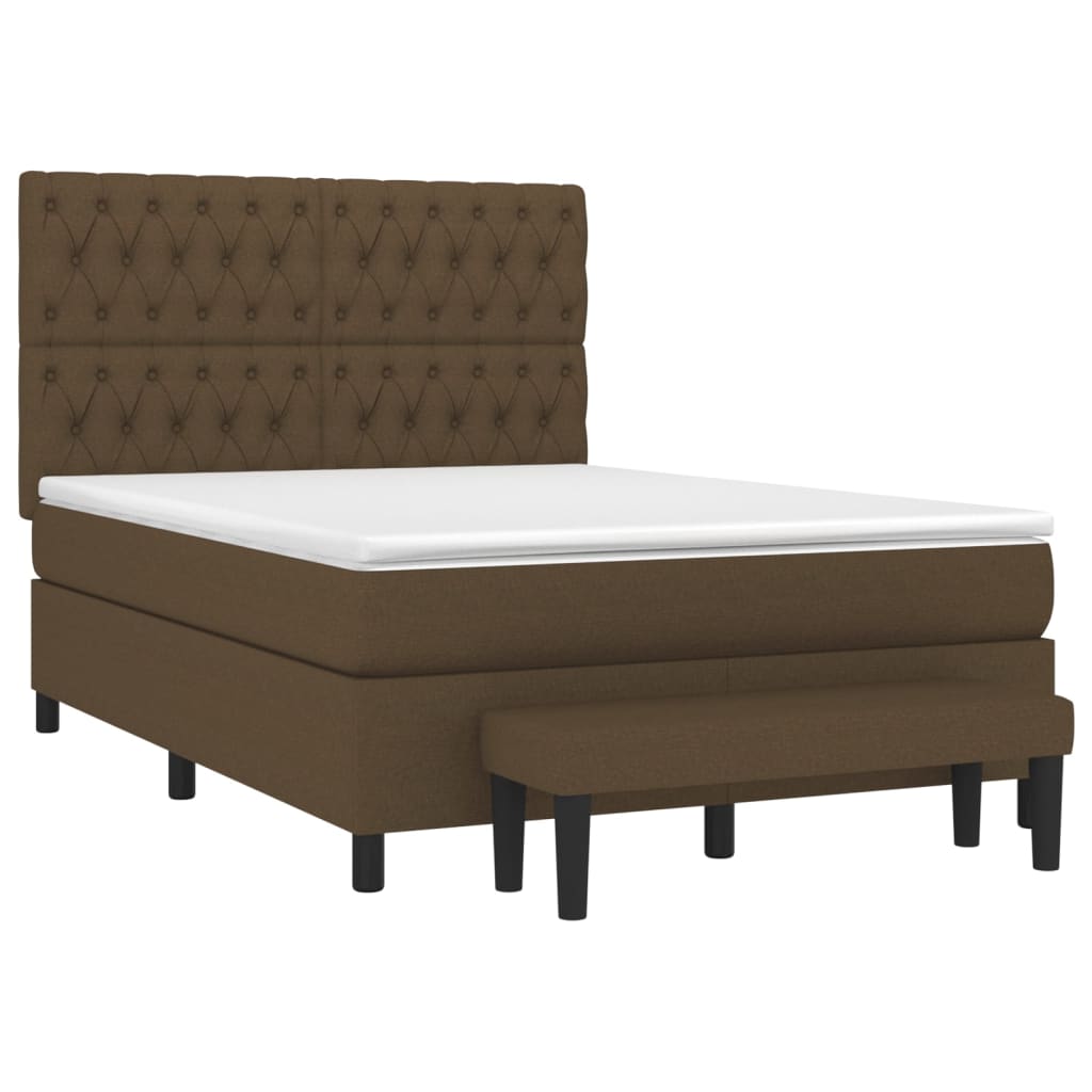 Sommier à lattes de lit avec matelas Marron foncé 140x190 cm - XIOS