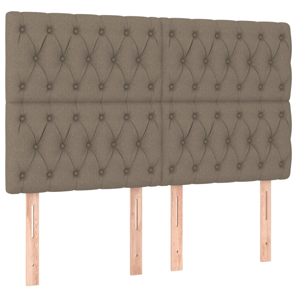 Sommier à lattes de lit avec matelas Taupe 140x200 cm Tissu - XIOS