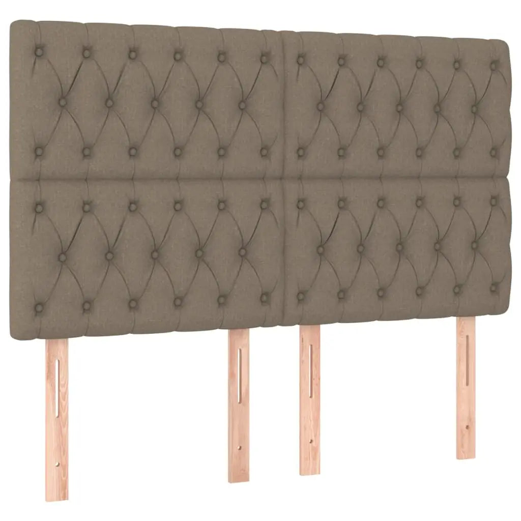Sommier à lattes de lit avec matelas Taupe 140x200 cm Tissu - XIOS