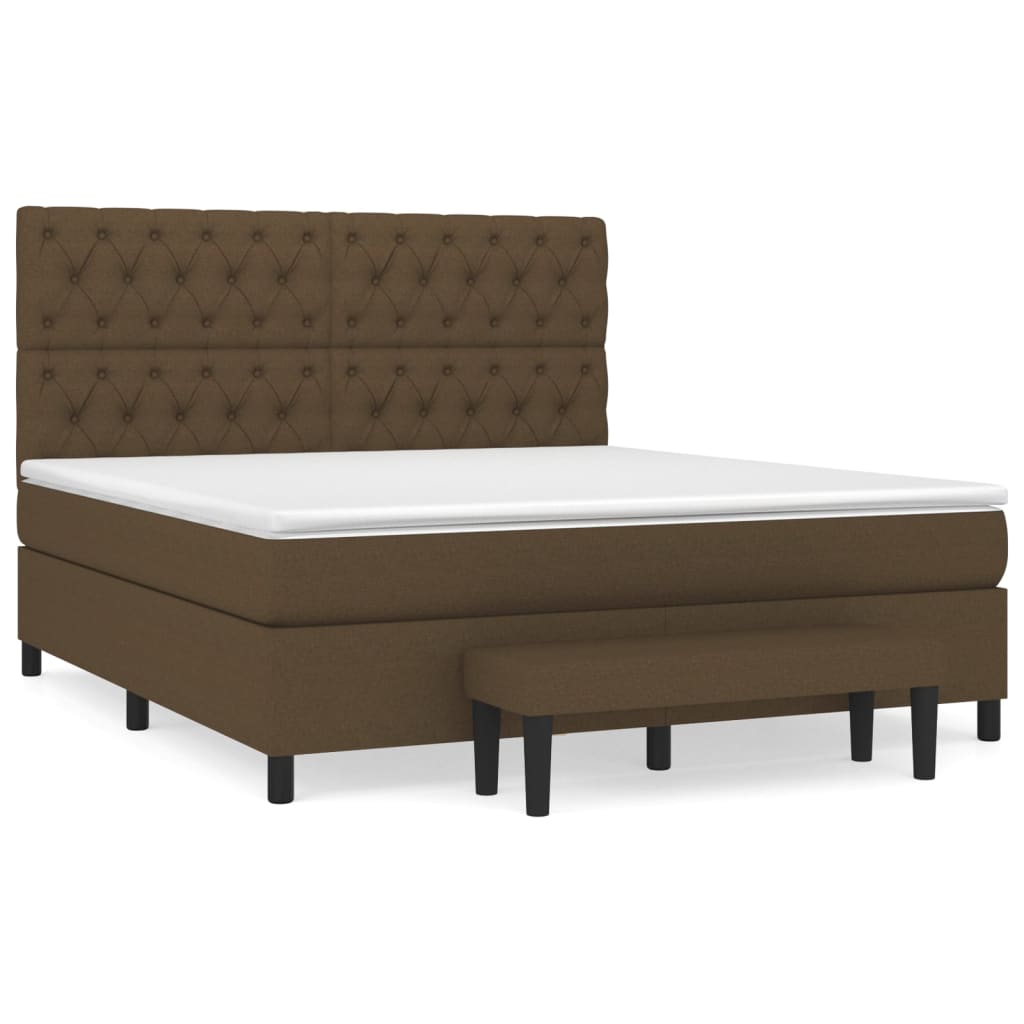 Sommier à lattes de lit avec matelas Marron foncé 160x200 cm - XIOS
