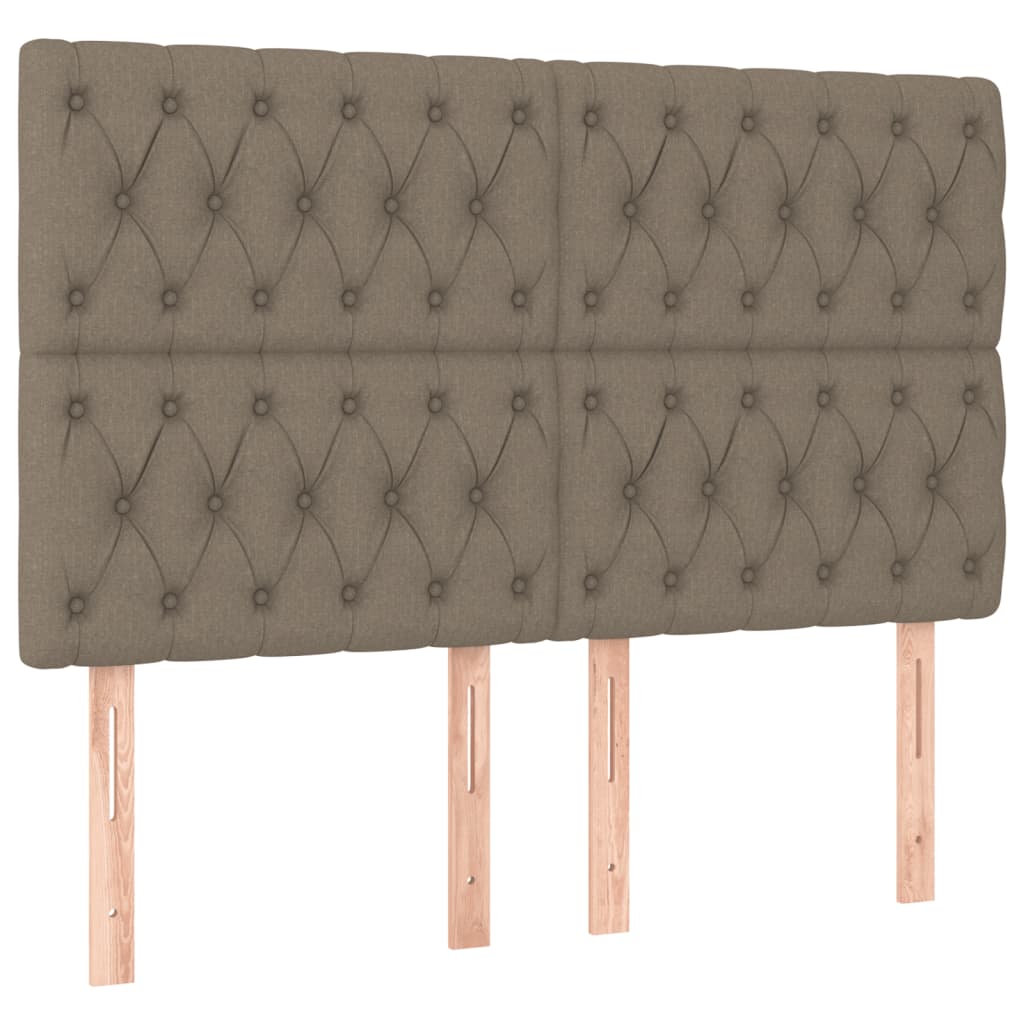Sommier à lattes de lit avec matelas Taupe 160x200 cm Tissu - XIOS
