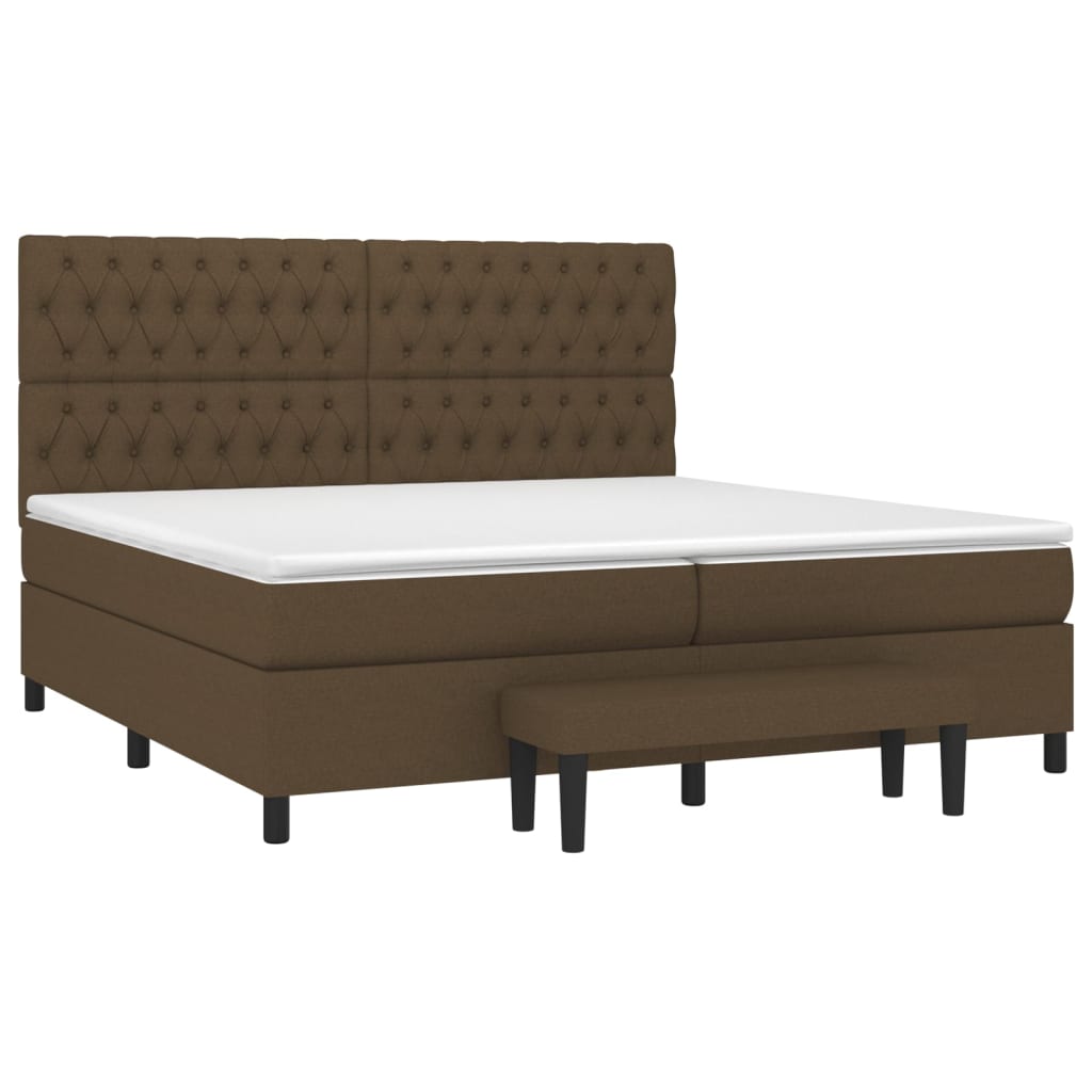 Sommier à lattes de lit avec matelas Marron foncé 200x200 cm - XIOS