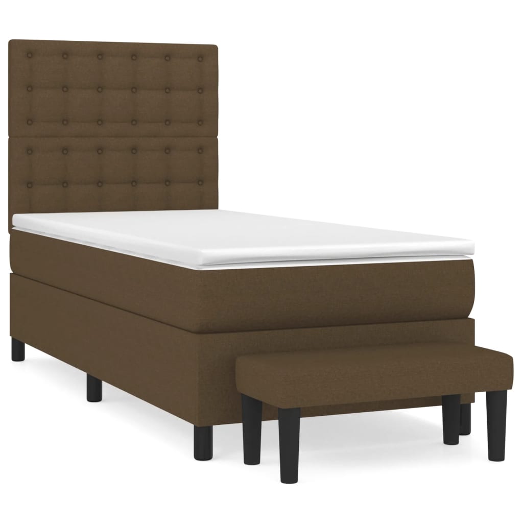 Sommier à lattes de lit avec matelas Marron foncé 90x190 cm - XIOS