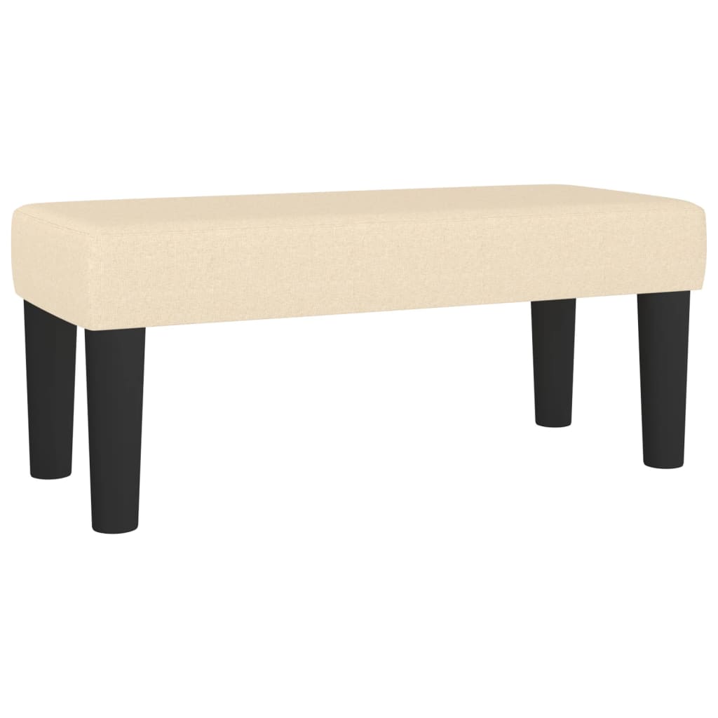 Sommier à lattes de lit et matelas Crème 90x190 cm Tissu - XIOS