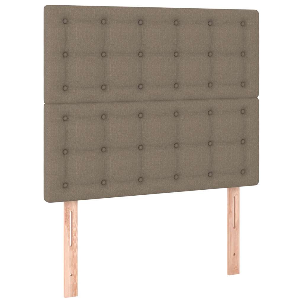 Sommier à lattes de lit avec matelas Taupe 120x200 cm Tissu - XIOS