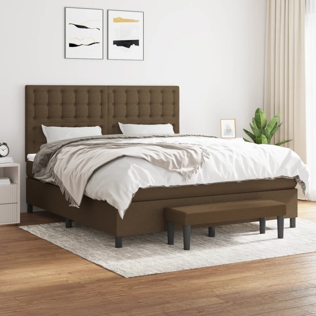 Sommier à lattes de lit avec matelas Marron foncé 160x200 cm - XIOS