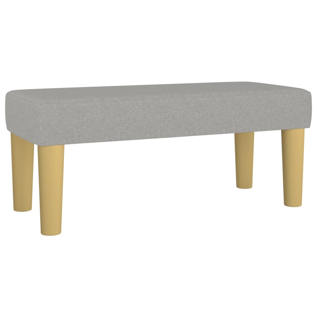 Sommier à lattes de lit et matelas Gris clair 90x190 cm Tissu - XIOS