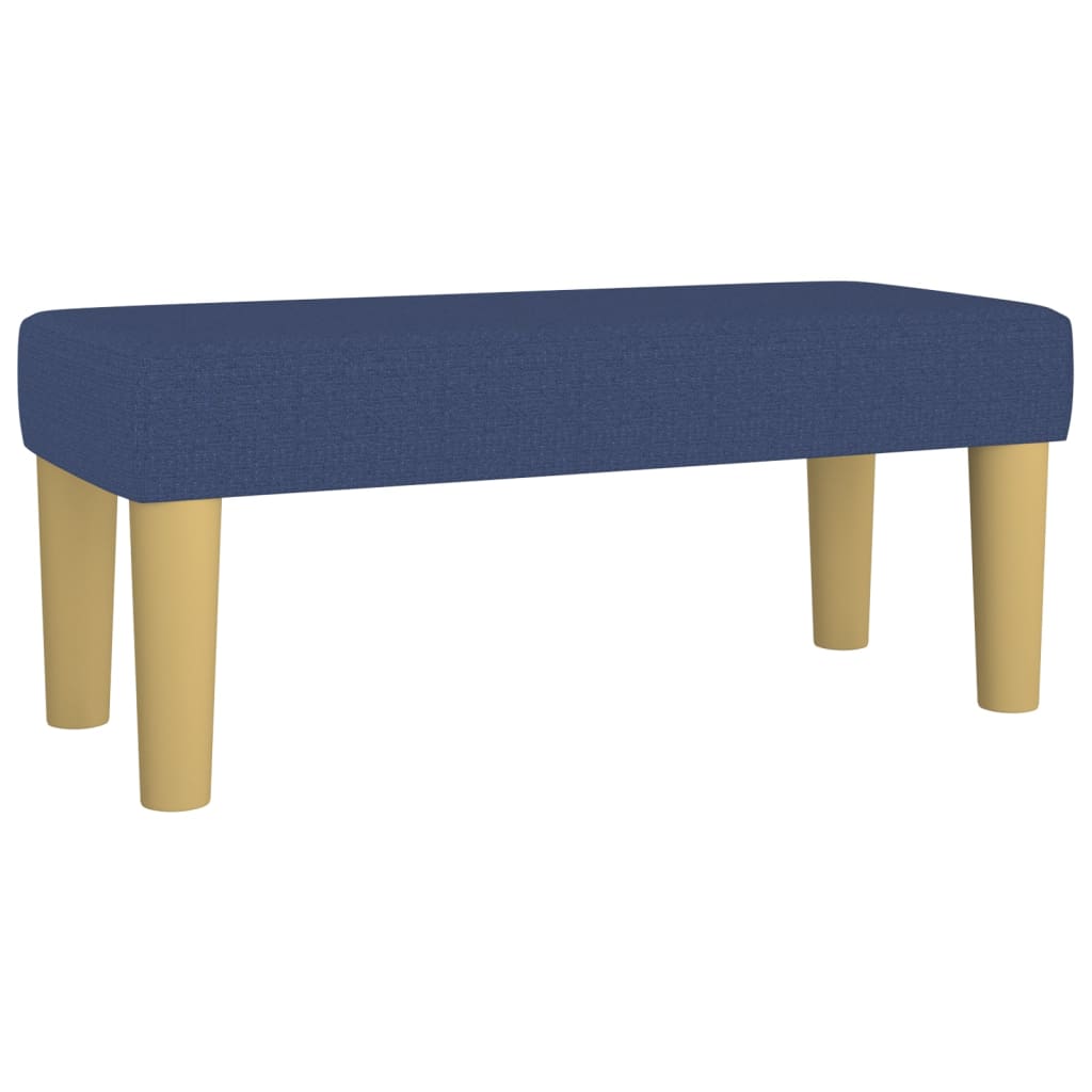 Sommier à lattes de lit avec matelas Bleu 90x190 cm Tissu - XIOS