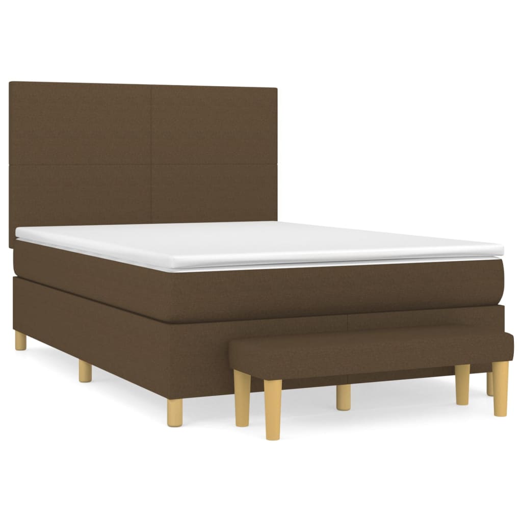 Sommier à lattes de lit avec matelas Marron foncé 140x190 cm - XIOS