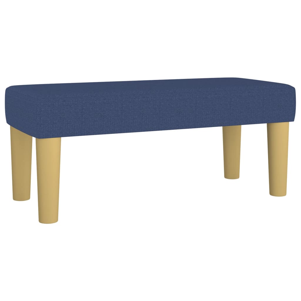 Sommier à lattes de lit avec matelas Bleu 90x190 cm Tissu - XIOS