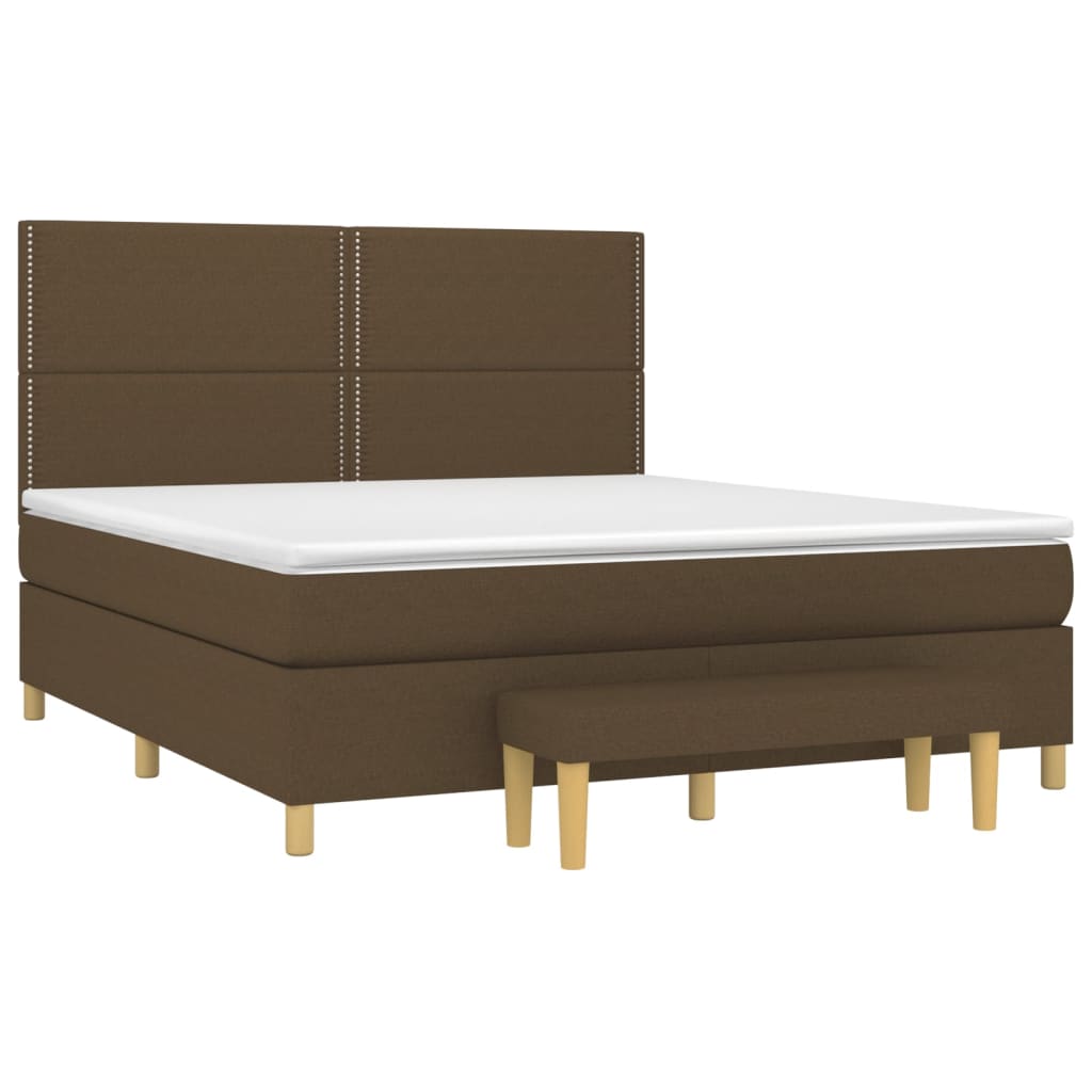 Sommier à lattes de lit avec matelas Marron foncé 180x200 cm - XIOS
