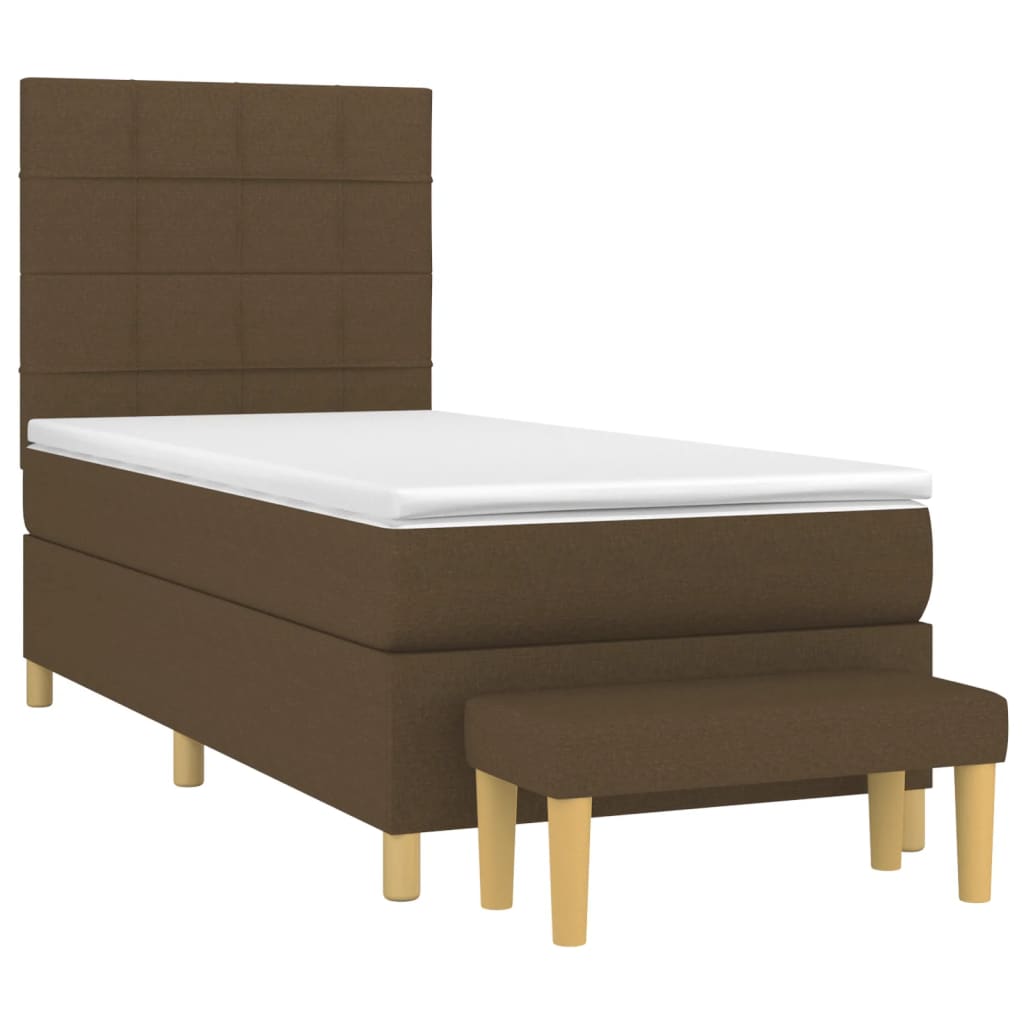 Sommier à lattes de lit avec matelas Marron foncé 90x190 cm - XIOS