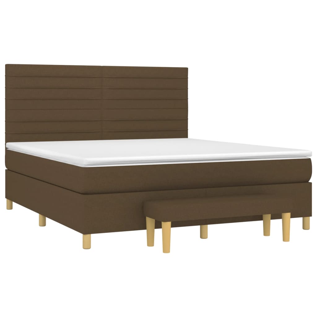 Sommier à lattes de lit avec matelas Marron foncé 160x200 cm - XIOS
