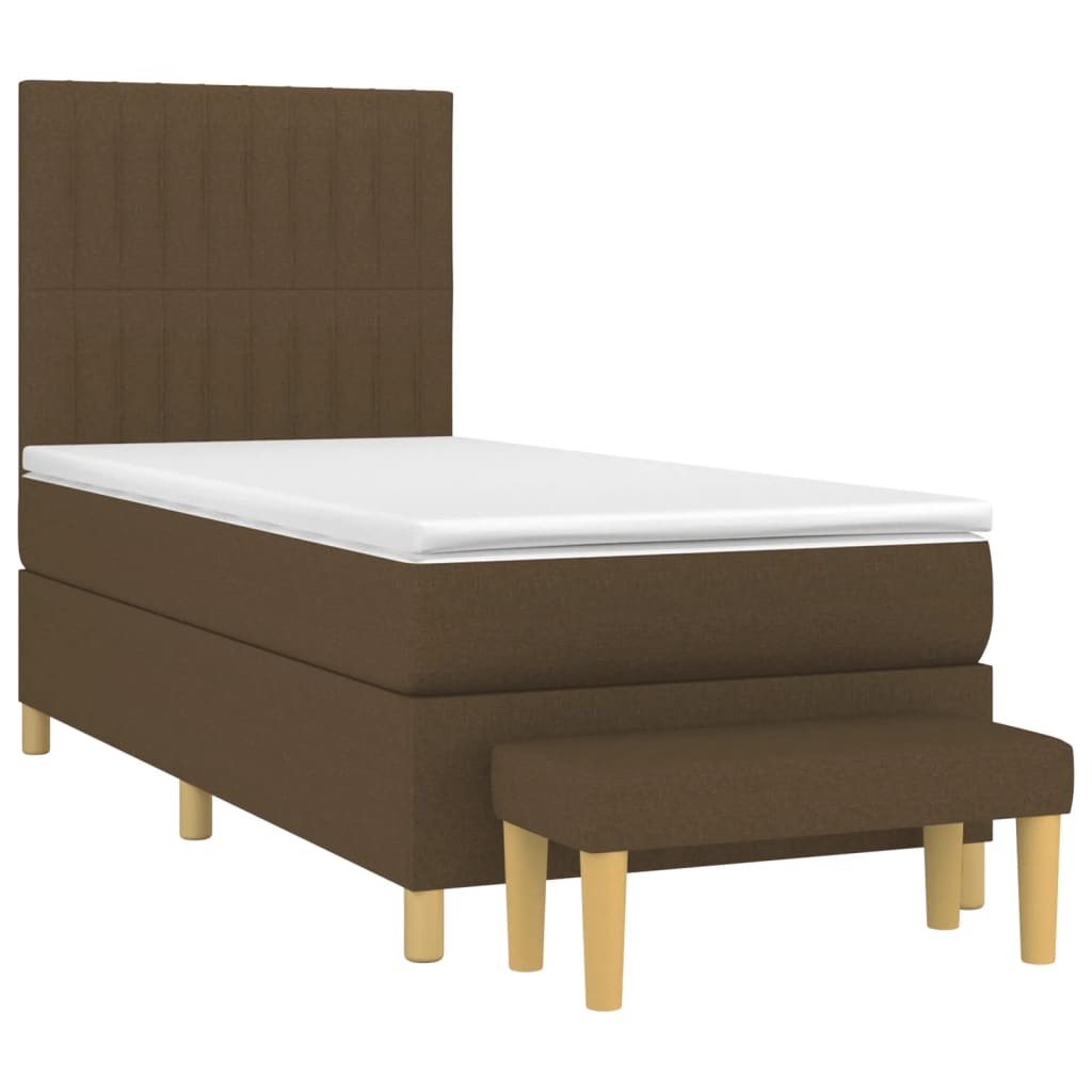 Sommier à lattes de lit avec matelas Marron foncé 90x200 cm - XIOS