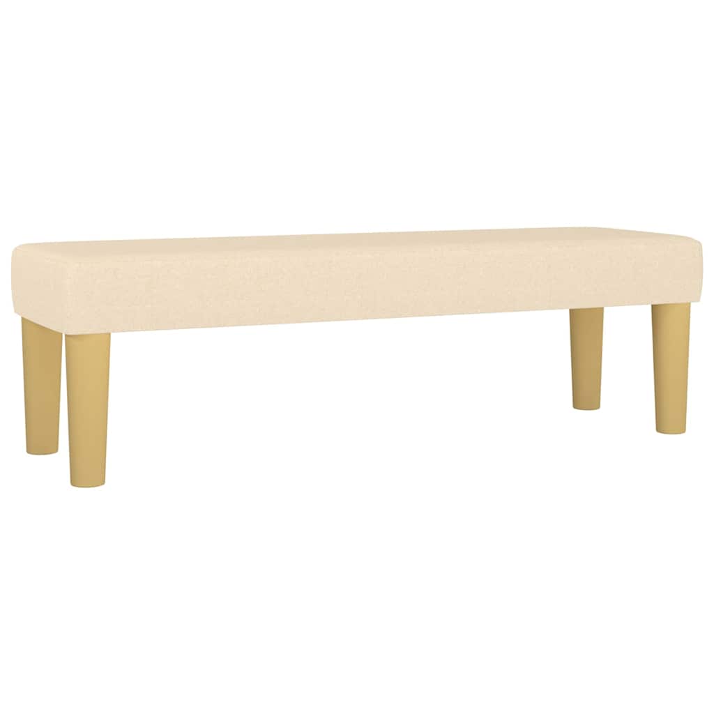 Sommier à lattes de lit avec matelas Crème 140x200 cm Tissu XIOS