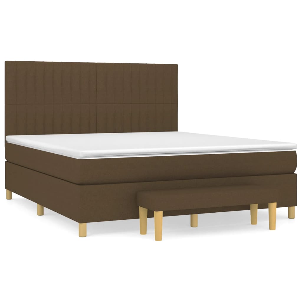 Sommier à lattes de lit avec matelas Marron foncé 180x200 cm - XIOS