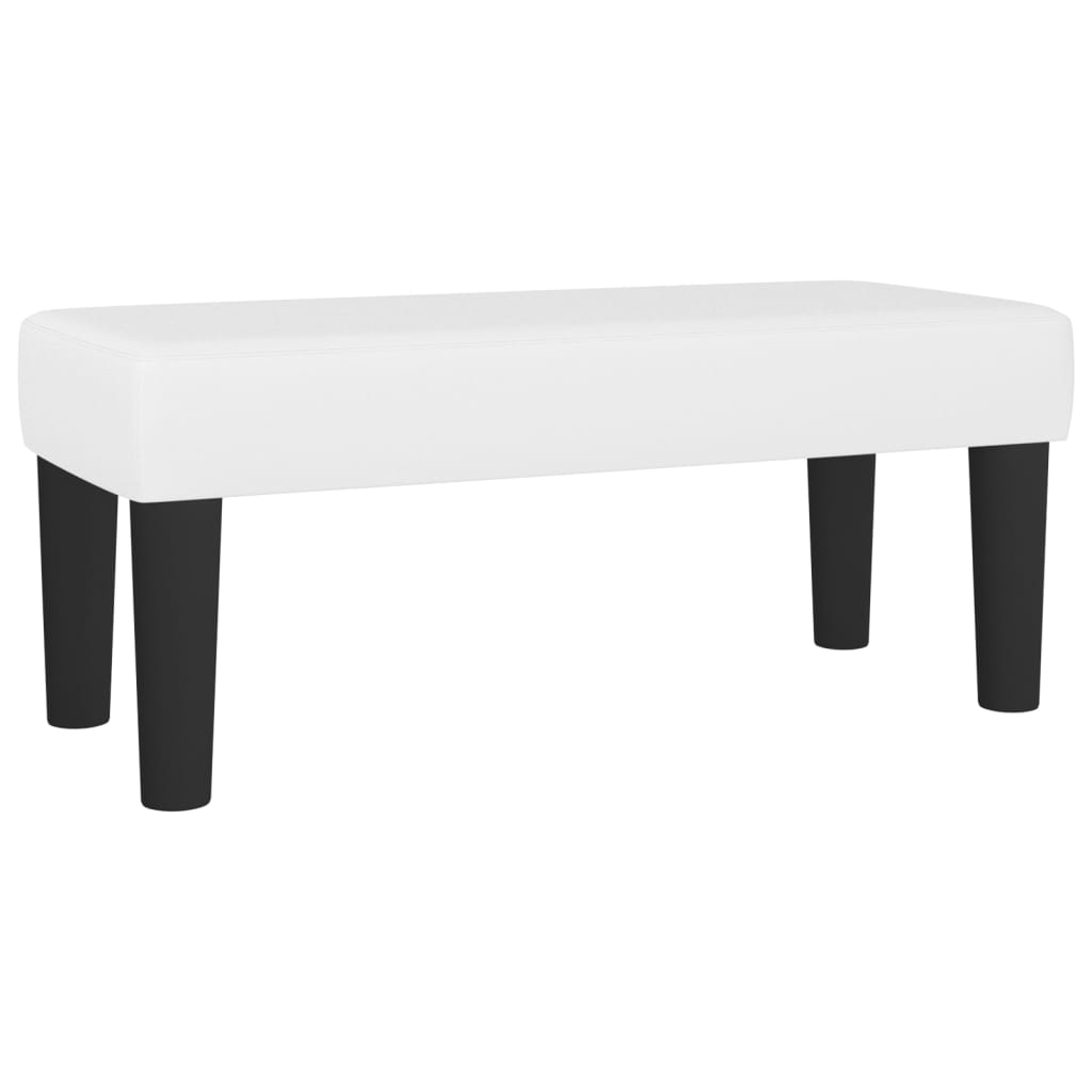 Sommier à lattes de lit avec matelas Blanc 90x200 cm Similicuir - XIOS