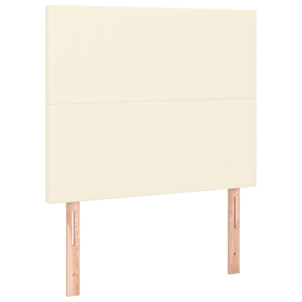 Sommier à lattes de lit avec matelas Crème 100x200cm Similicuir