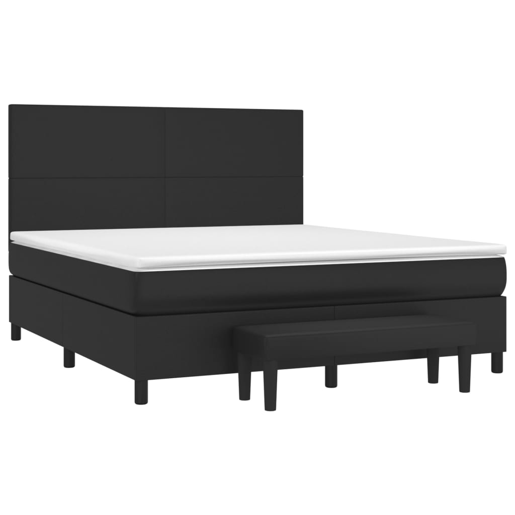Sommier à lattes de lit avec matelas Noir 160x200 cm