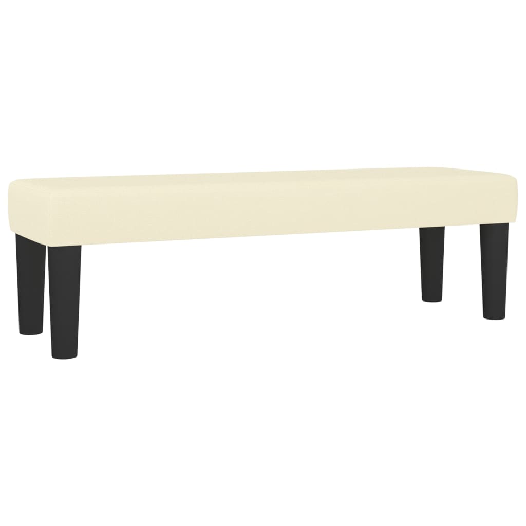 Sommier à lattes de lit avec matelas Crème 200x200cm Similicuir