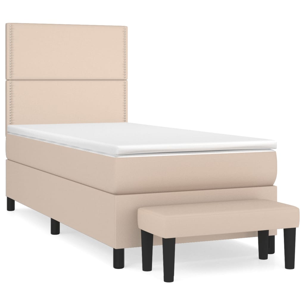 Sommier à lattes de lit avec matelas Cappuccino 90x200 cm - XIOS
