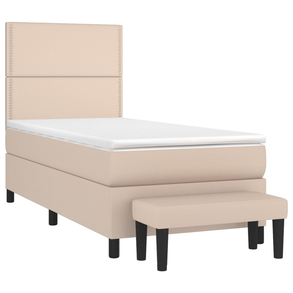 Sommier à lattes de lit avec matelas Cappuccino 90x200 cm - XIOS