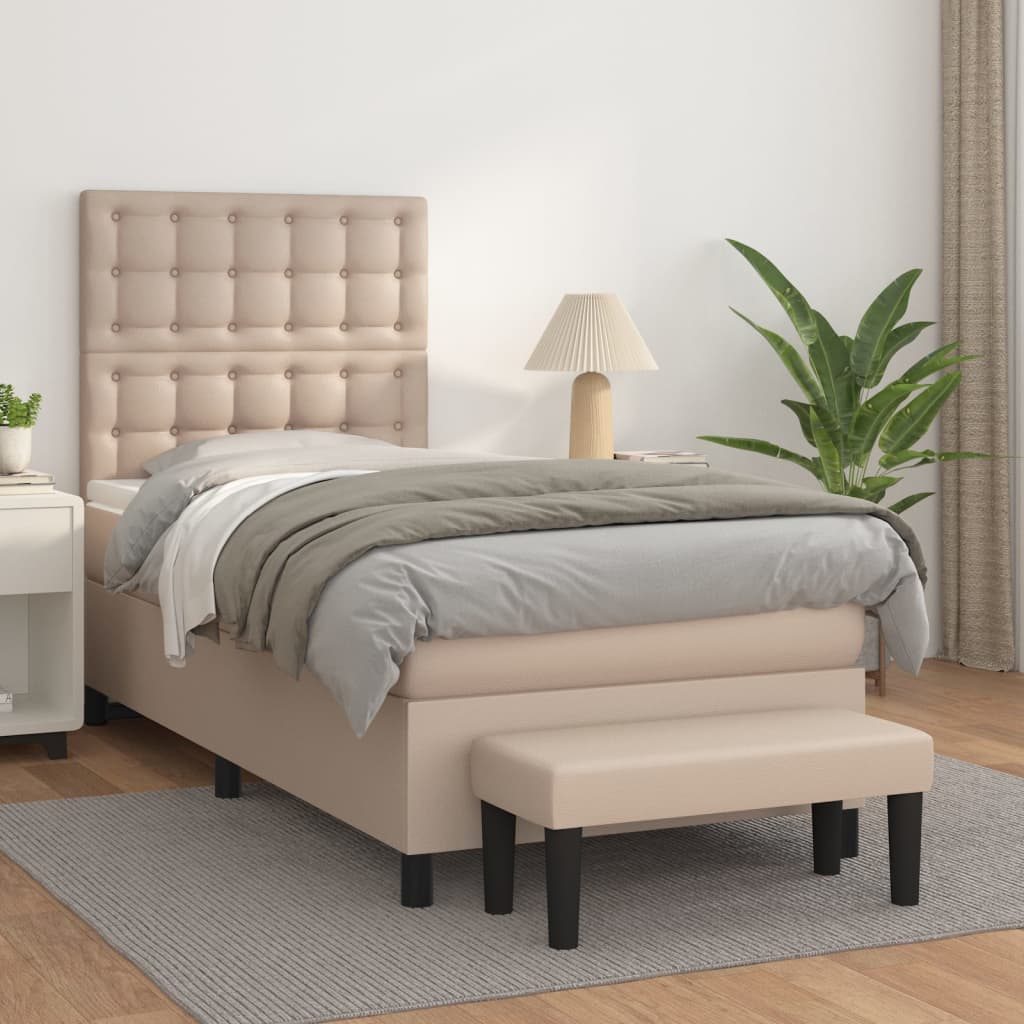 Sommier à lattes de lit avec matelas Cappuccino 90x190 cm - XIOS