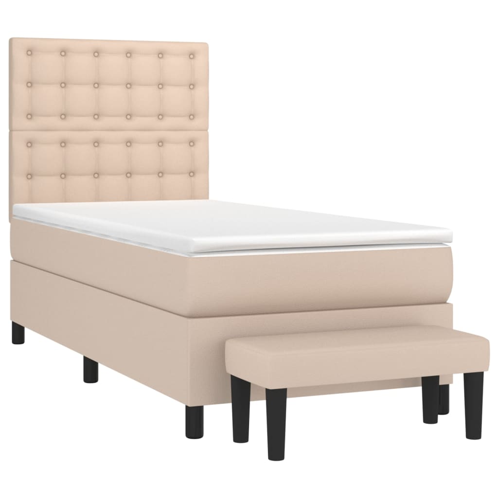 Sommier à lattes de lit avec matelas Cappuccino 90x200 cm - XIOS