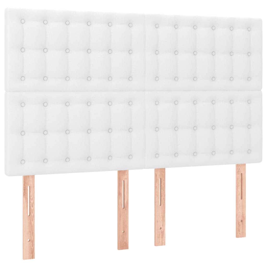 Sommier à lattes de lit avec matelas Blanc 140x200cm Similicuir - XIOS