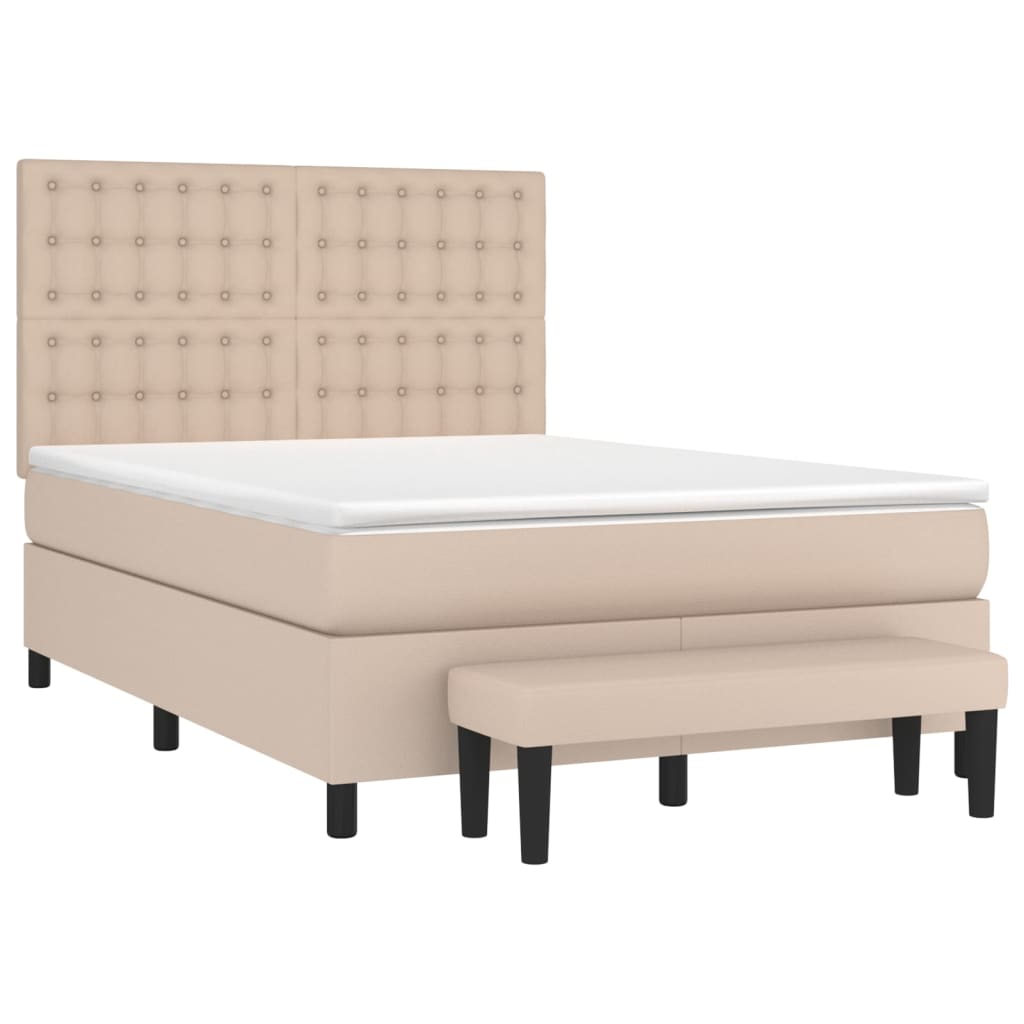 Sommier à lattes de lit avec matelas Cappuccino 140x200 cm - XIOS