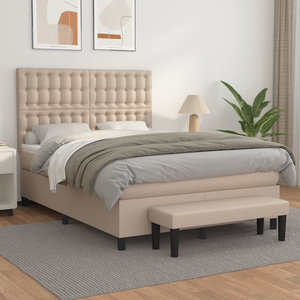 Sommier à lattes de lit avec matelas Cappuccino 140x200 cm - XIOS