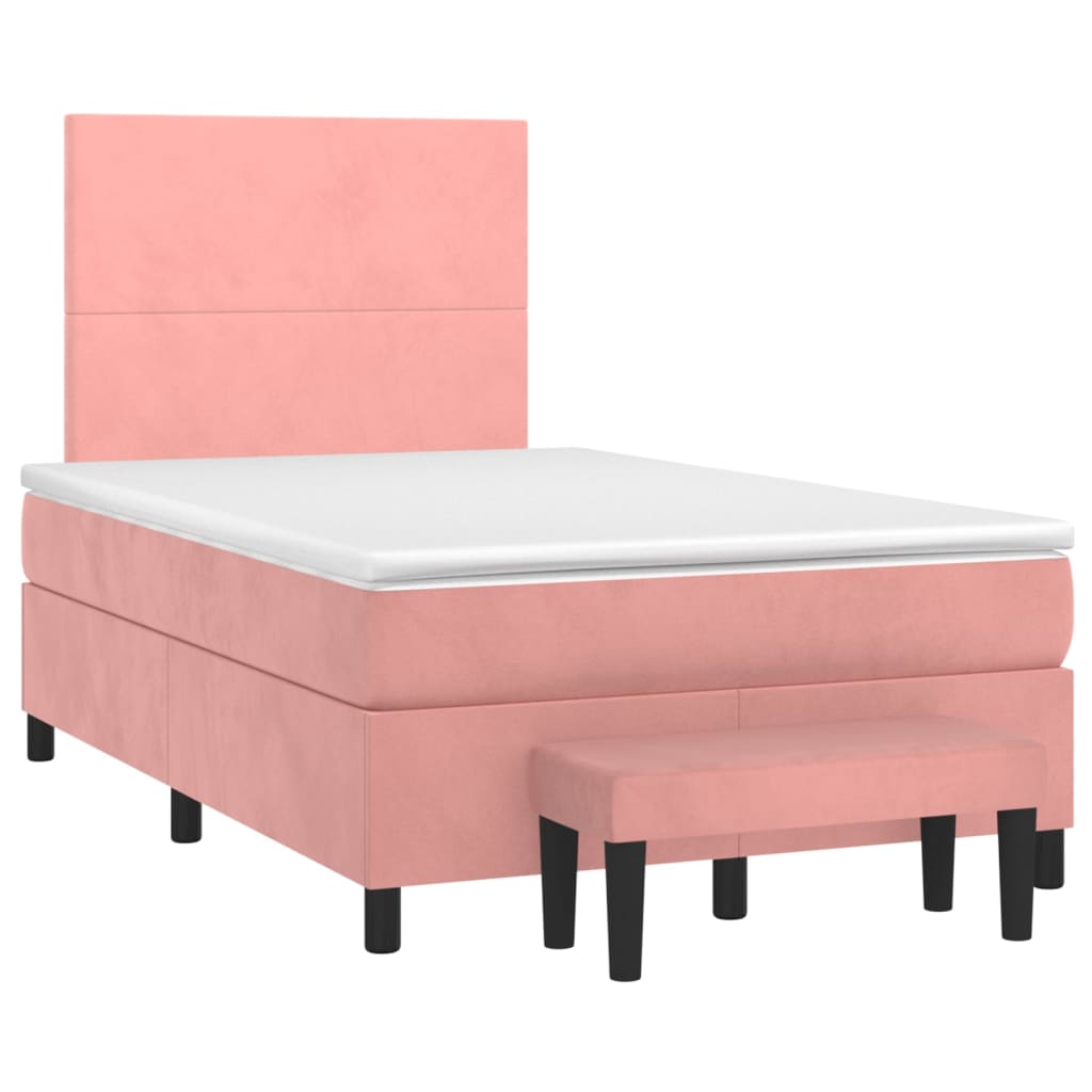 Sommier à lattes de lit avec matelas Rose 120x200 cm Velours - XIOS