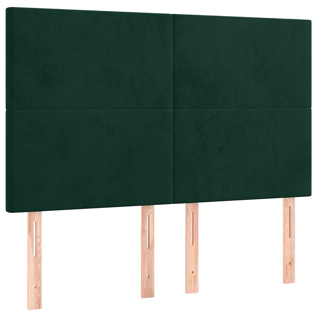 Sommier à lattes de lit et matelas Vert foncé 140x190cm Velours - XIOS