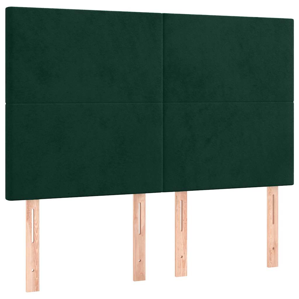 Sommier à lattes de lit et matelas Vert foncé 140x200cm Velours - XIOS