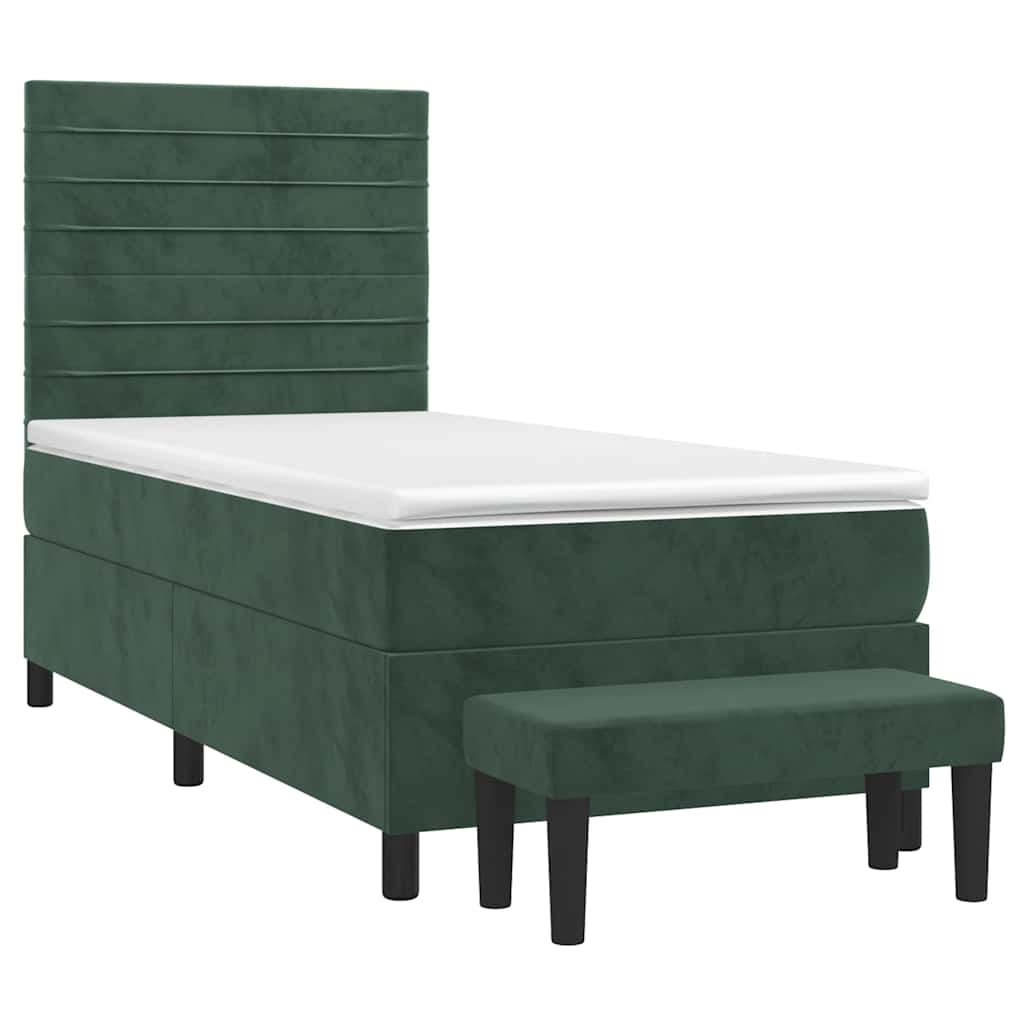 Sommier à lattes de lit avec matelas Vert foncé 90x200 cm - XIOS