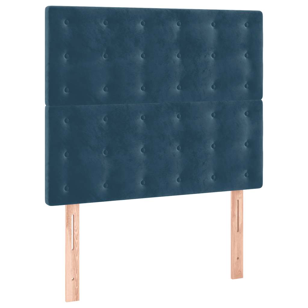 Sommier à lattes de lit et matelas Bleu foncé 80x200 cm Velours - XIOS