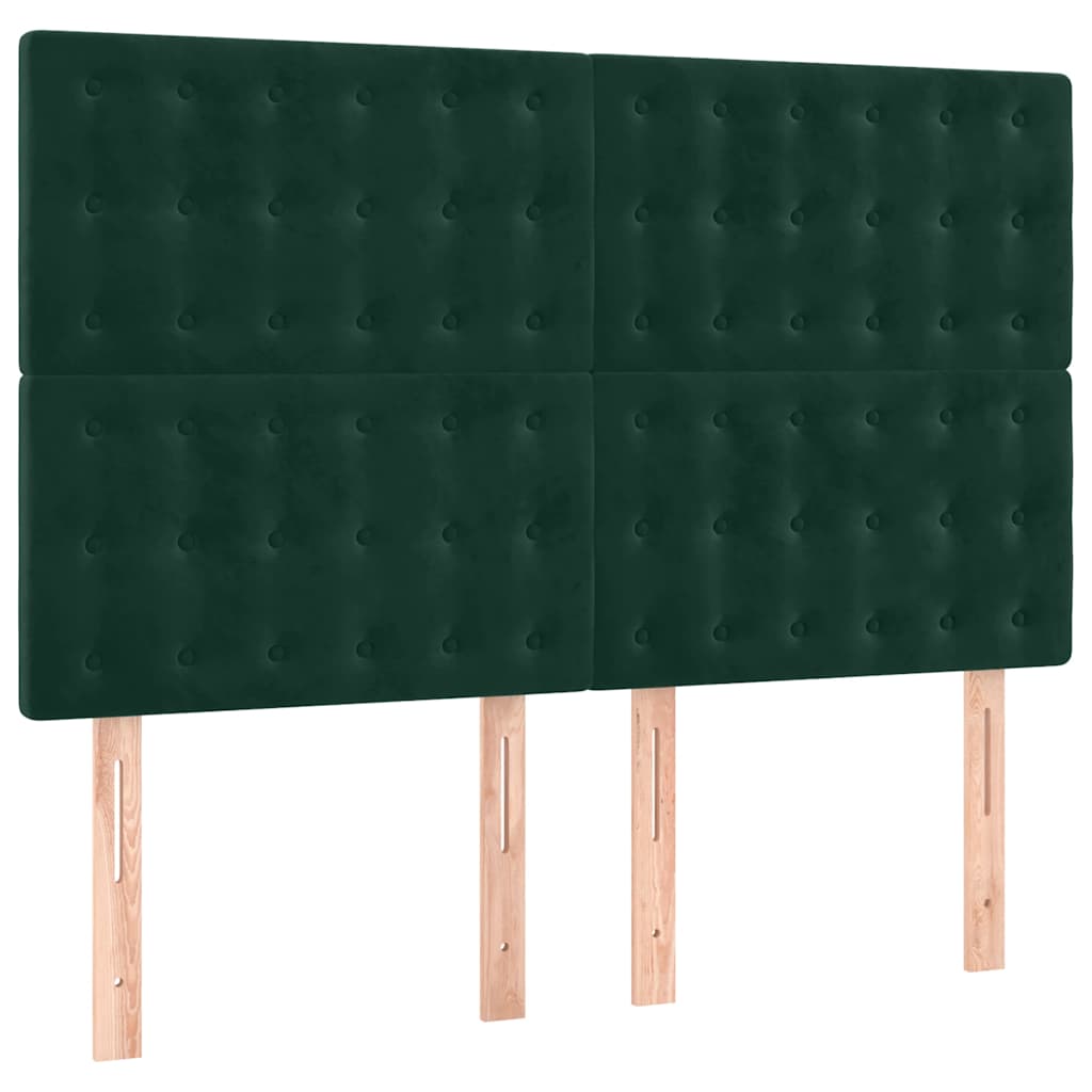 Sommier à lattes de lit et matelas Vert foncé 140x200cm Velours - XIOS