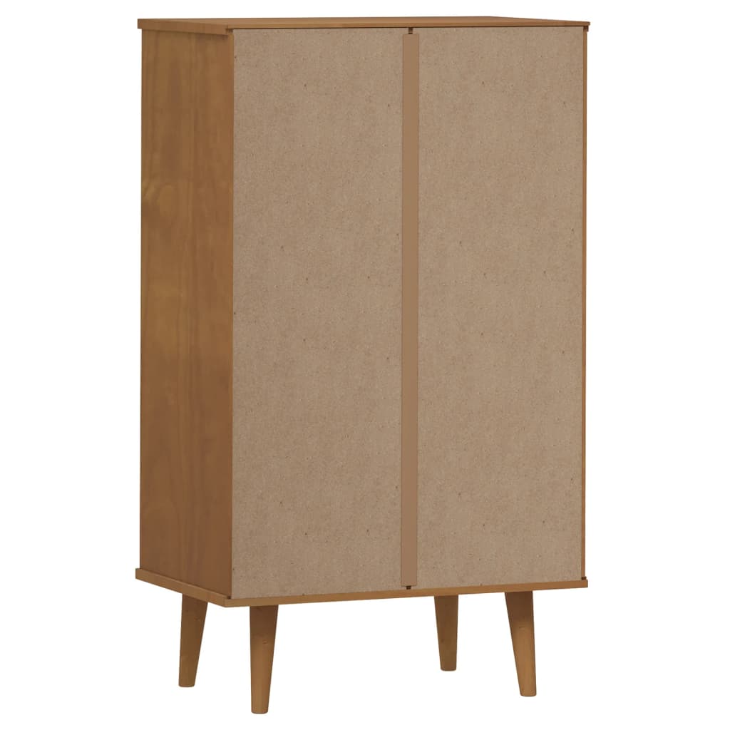Armoire à chaussures MOLDE Marron 59,5x35x103 cm Bois de pin - XIOS