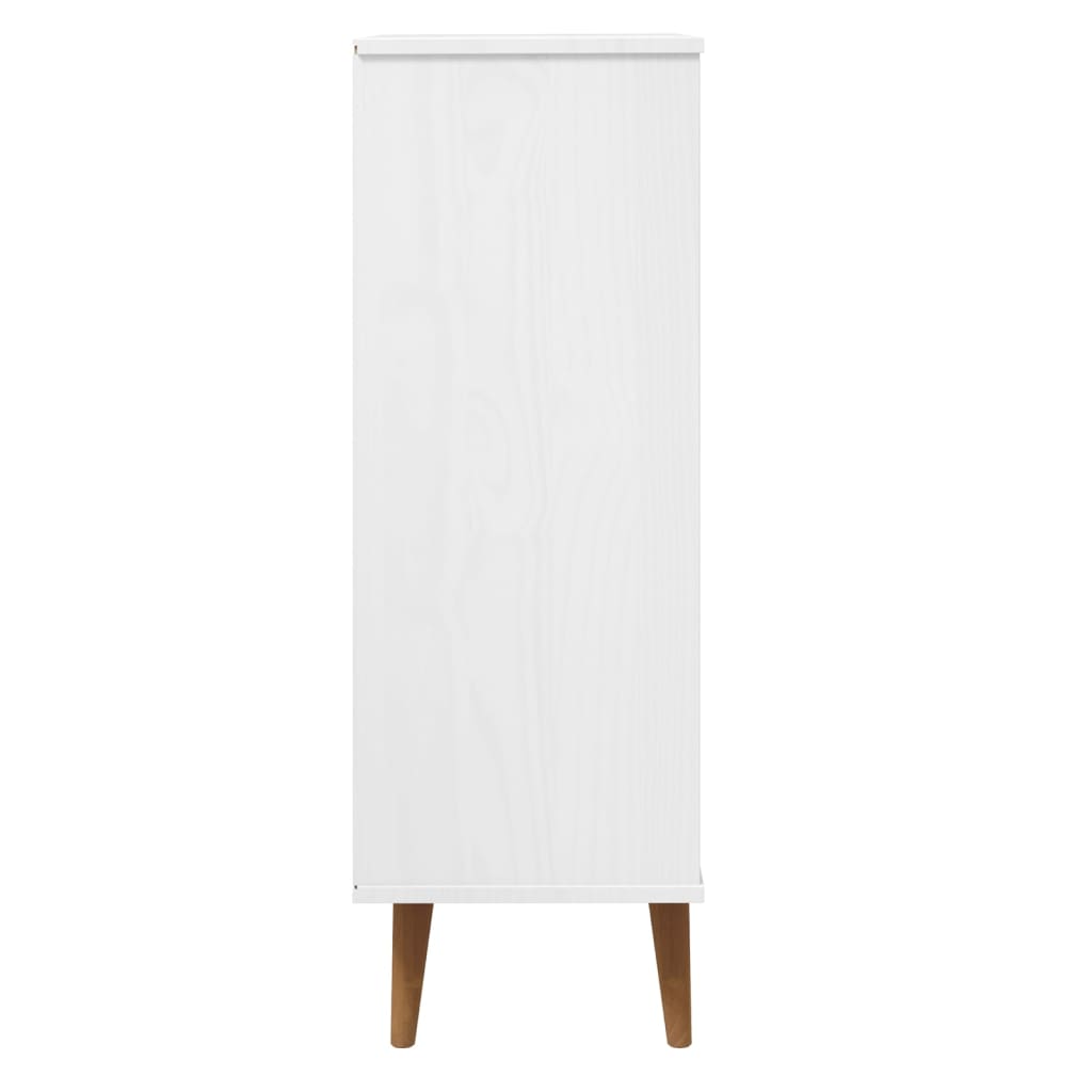 Armoire à chaussures MOLDE Blanc 59,5x35x103 cm Bois de pin - XIOS