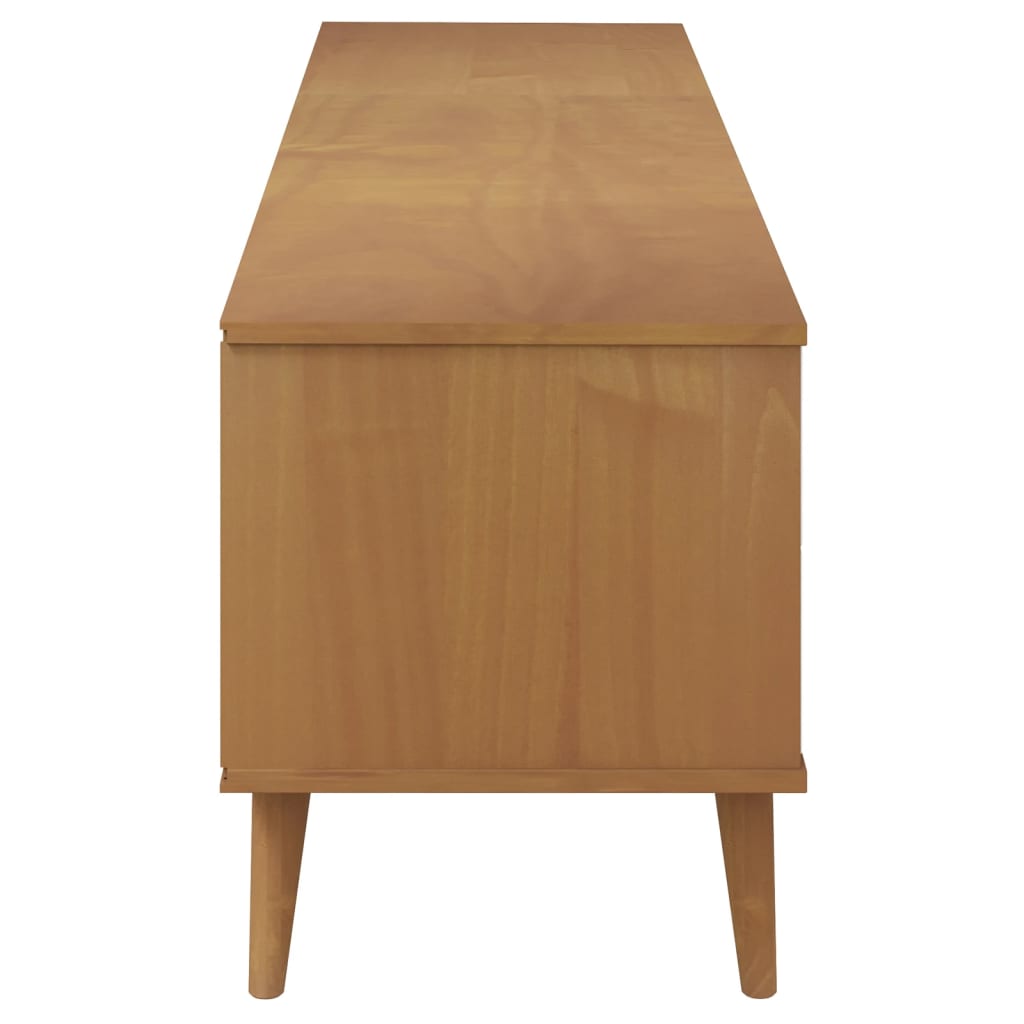 Meuble TV MOLDE Marron 158x40x49 cm Bois de pin massif Meubles TV vidaXL   
