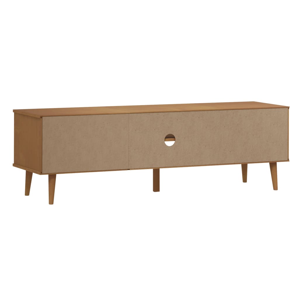 Meuble TV MOLDE Marron 158x40x49 cm Bois de pin massif Meubles TV vidaXL   