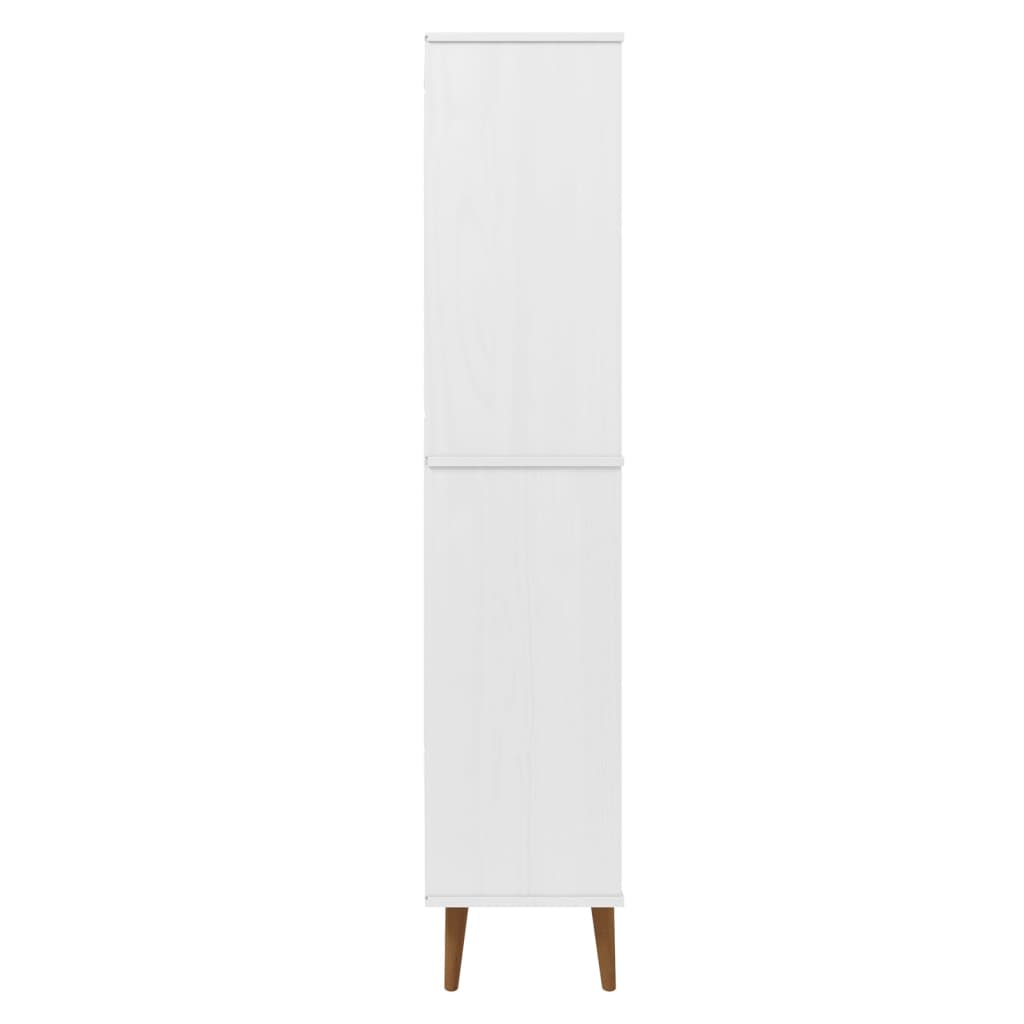 Bibliothèque MOLDE Blanc 85x35x170,5 cm Bois massif de pin - XIOS