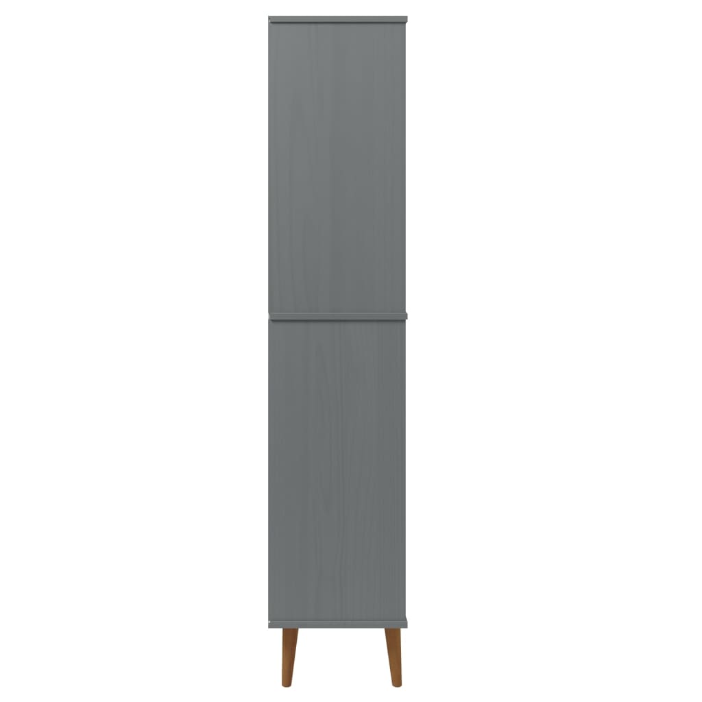 Bibliothèque MOLDE Gris 85x35x170,5 cm Bois massif de pin - XIOS