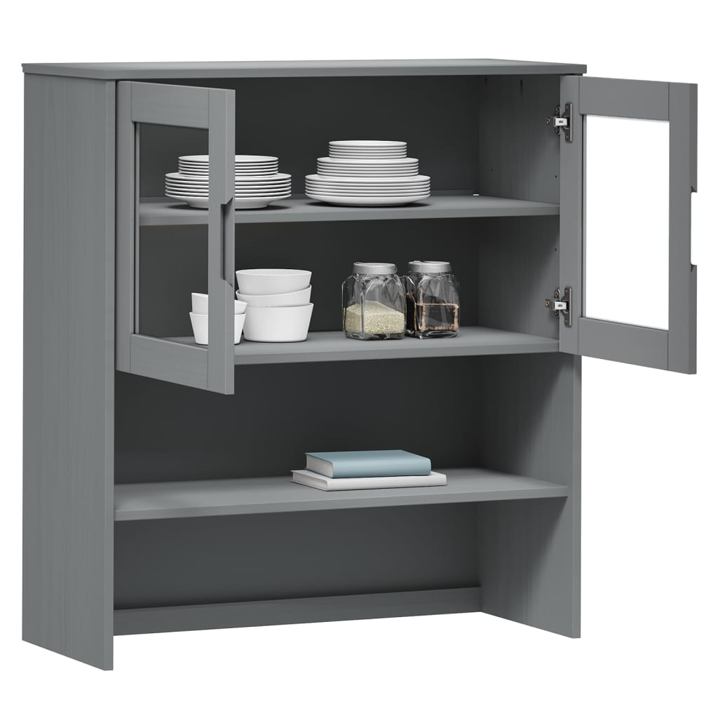 Dessus de buffet MOLDE Gris 90x35x100 cm Bois massif de pin - XIOS
