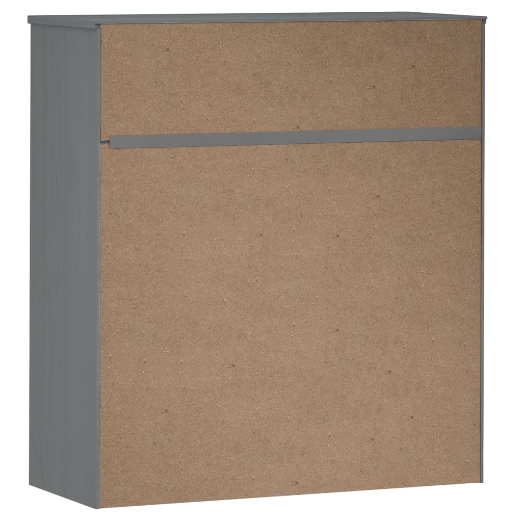 Dessus de buffet MOLDE Gris 90x35x100 cm Bois massif de pin - XIOS