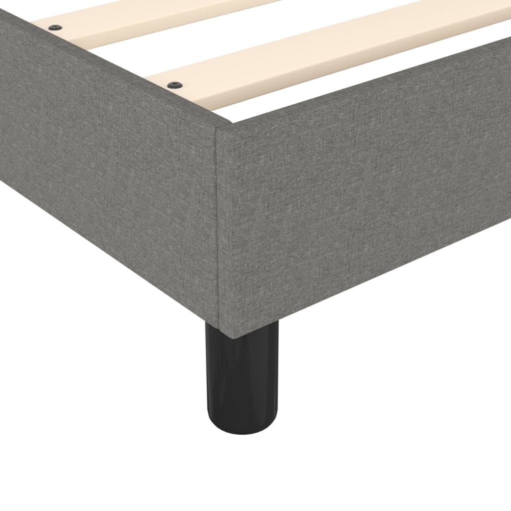 Sommier à lattes de lit et matelas Gris foncé 90x190 cm Tissu - XIOS